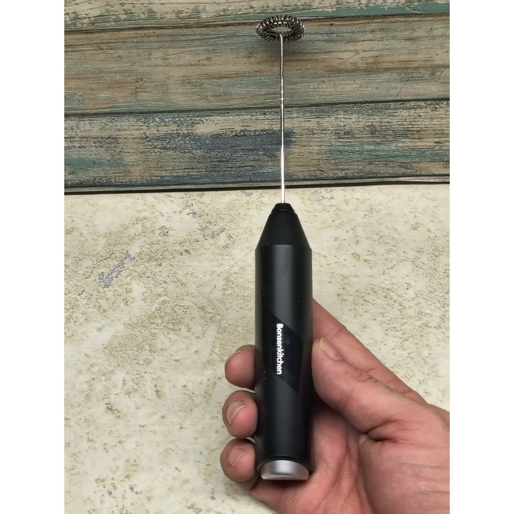 Bonsenkitchen Powerful Milk Frother for Coffee, Fast Handheld Drink Black‎